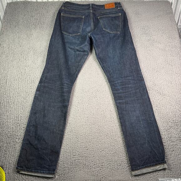 Taylor Stitch Democratic Jeans Mens 34x36 Selvedge White Oak Cone Denim Straight - Picture 2 of 11